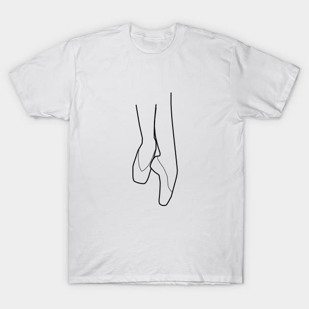 Pointe Shoes T-Shirt by PixHailDesigns